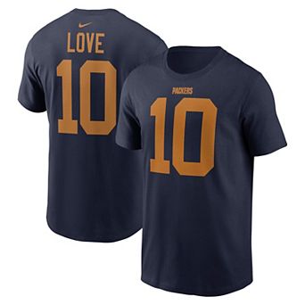 Men's Nike Jordan Love Navy Green Bay Packers The 1923 Classic Name & Number T-Shirt