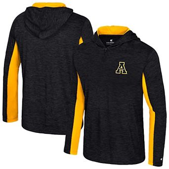 Men's Colosseum Black Appalachian State Mountaineers Always Sunny Quarter-Zip Hoodie