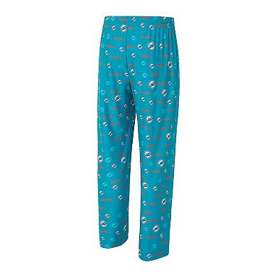 Men's Concepts Sport Aqua Miami Dolphins Mosaic All Over Print Pants