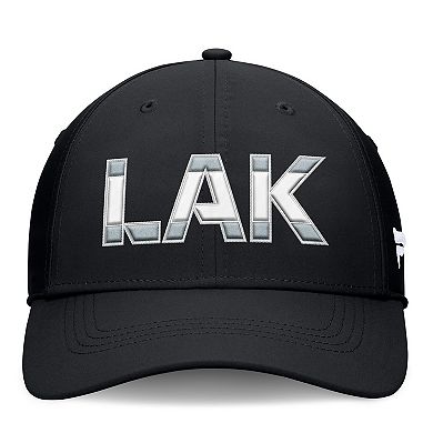 Men's Fanatics Black/Silver Los Angeles Kings Authentic Pro Rink Flex Hat