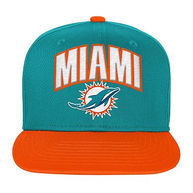 Youth Outerstuff Aqua Miami Dolphins Essentials Adjustable Hat