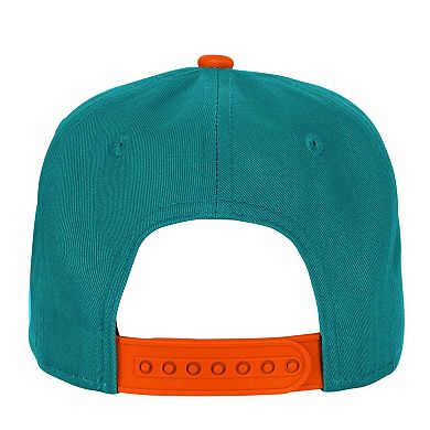Youth Outerstuff Aqua Miami Dolphins Essentials Adjustable Hat