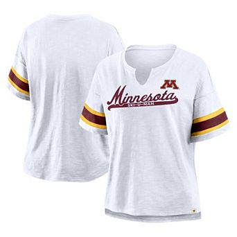 Women's Fanatics White Minnesota Golden Gophers Hometown Premium Script T-Shirt