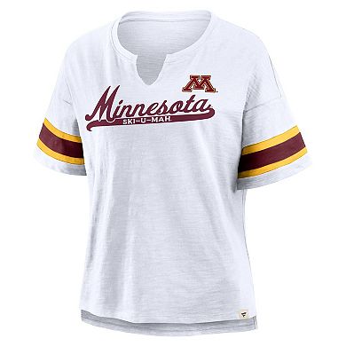 Women's Fanatics White Minnesota Golden Gophers Hometown Premium Script T-Shirt