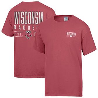 Men's ComfortWash Red Wisconsin Badgers Big Name T-Shirt