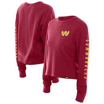 Women's New Era Burgundy Washington Commanders Sport Night Thermal Long Sleeve T-Shirt