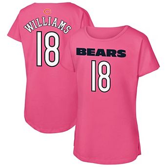 Girls Youth Outerstuff Caleb Williams Pink Chicago Bears Player Name & Number T-Shirt