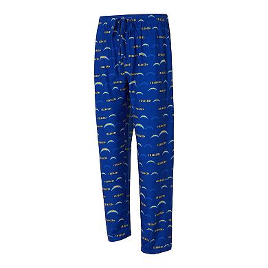 Men's Concepts Sport Royal Los Angeles Chargers Mosaic All Over Print Pants