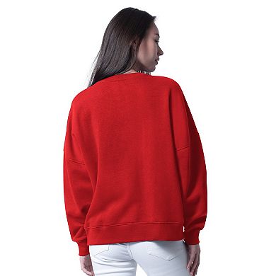 Women's G-III 4Her by Carl Banks Red Tampa Bay Buccaneers Oversized Feud Sweatshirt