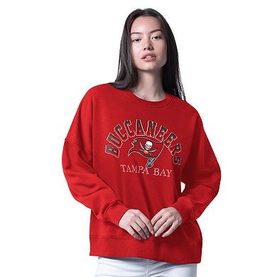 Women's G-III 4Her by Carl Banks Red Tampa Bay Buccaneers Oversized Feud Sweatshirt