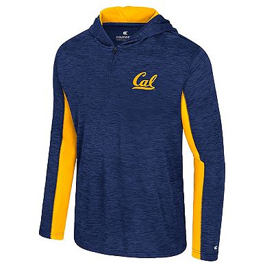 Men's Colosseum Navy Cal Bears Always Sunny Quarter-Zip Hoodie