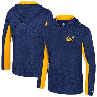 Men's Colosseum Navy Cal Bears Always Sunny Quarter-Zip Hoodie