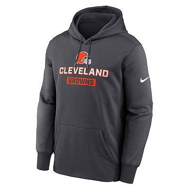 Men's Nike Anthracite Cleveland Browns Toss Sweep Performance Pullover Hoodie