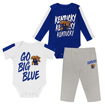 Infant Outerstuff Royal/White Kentucky Wildcats Double Down Creeper and Pants 3 pc Set