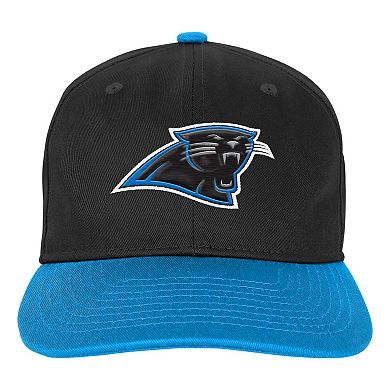 Youth Outerstuff Black Carolina Panthers True Retro Adjustable Hat