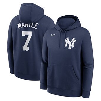 Men's Nike Mickey Mantle Navy New York Yankees Retired Player Name & Number Club Pullover Hoodie