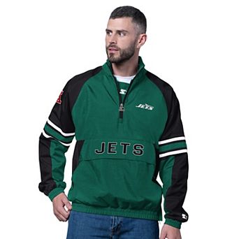 Men's Starter Green New York Jets Prospect Half-Zip Pullover