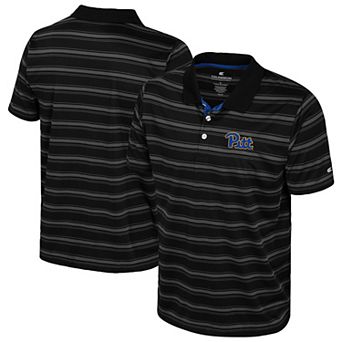 Men's Colosseum Black Pitt Panthers Milk Steak Polo