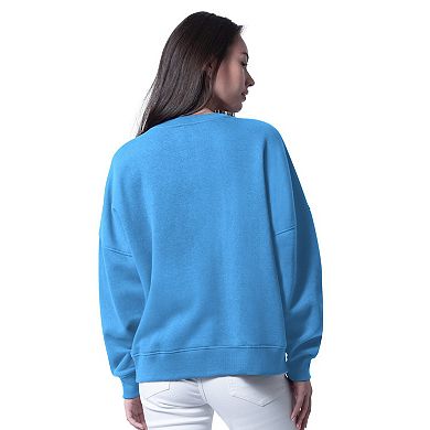 Women's G-III 4Her by Carl Banks Light Blue Tennessee Titans Oversized Feud Sweatshirt