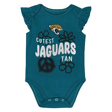 Girls Newborn & Infant Outerstuff Jacksonville Jaguars The Sunshine Two-Piece Bodysuit Set