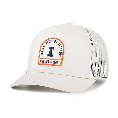 Unisex '47 Cream Illinois Fighting Illini Core & Inline Gravestone Adjustable Trucker Hat