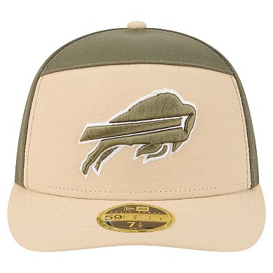 Men's New Era Light Beige/Olive Buffalo Bills Two-Tone Color Pack Split Panel 59FIFTY Fitted Hat