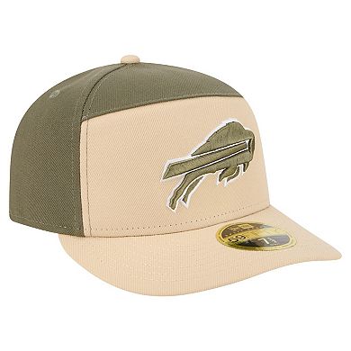Men's New Era Light Beige/Olive Buffalo Bills Two-Tone Color Pack Split Panel 59FIFTY Fitted Hat