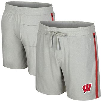 Men's Colosseum Gray Wisconsin Badgers Mac Shorts