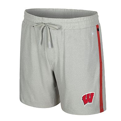 Men's Colosseum Gray Wisconsin Badgers Mac Shorts