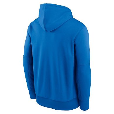 Men's Nike Blue Detroit Lions Toss Sweep Therma Hoodie