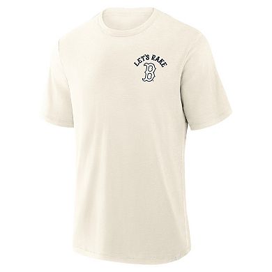 Men's Fanatics Cream Boston Red Sox Nostalgia Stadium Slub T-Shirt