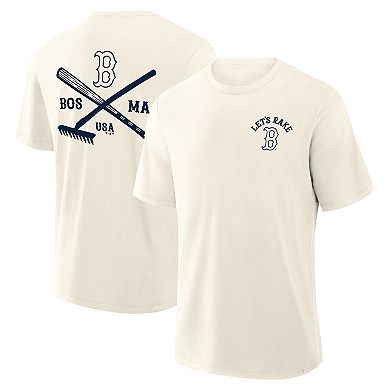 Men's Fanatics Cream Boston Red Sox Nostalgia Stadium Slub T-Shirt