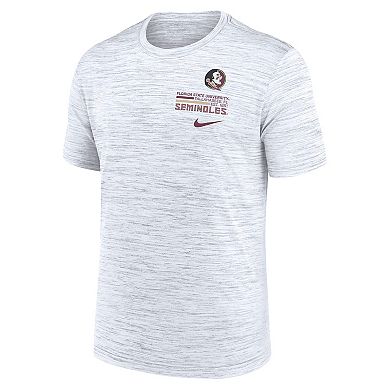 Men's Nike White Florida State Seminoles Velocity Stacked Performance T-Shirt