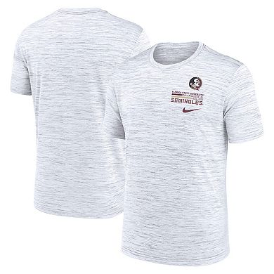 Men's Nike White Florida State Seminoles Velocity Stacked Performance T-Shirt