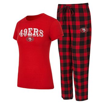 Women's Concepts Sport San Francisco 49ers Avondale T-Shirt & Pants Flannel PJ Set