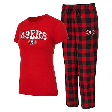 Women's Concepts Sport San Francisco 49ers Avondale T-Shirt & Pants Flannel PJ Set