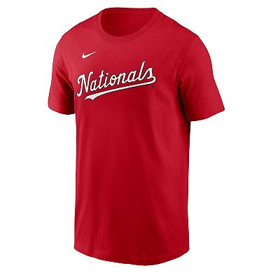 Men's Nike Joey Meneses Red Washington Nationals Fuse Name & Number T-Shirt