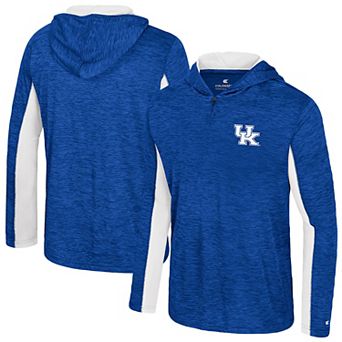 Men's Colosseum Royal Kentucky Wildcats Always Sunny Quarter-Zip Hoodie