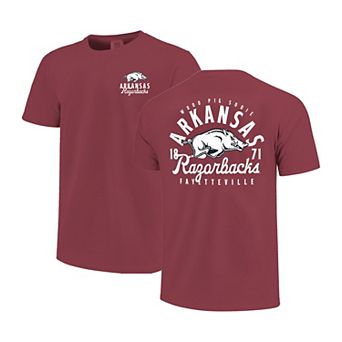 Youth Cardinal Arkansas Razorbacks Comfort Colors Mascot Overlay T-Shirt