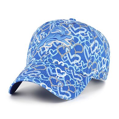 Girls Preschool '47 Blue Detroit Lions Mural Clean Up Adjustable Hat