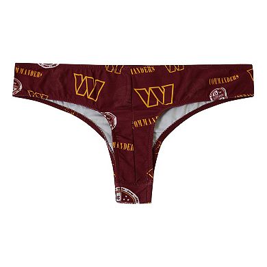 Women's Concepts Sport Burgundy Washington Commanders Mosaic All Over Print Thong