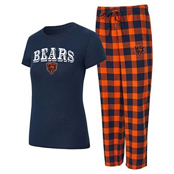 Women's Concepts Sport Chicago Bears Avondale T-Shirt & Pants Flannel PJ Set