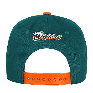 Youth Outerstuff Aqua Miami Dolphins True Retro Adjustable Hat