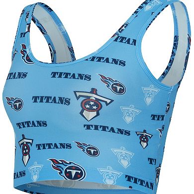 Women's Concepts Sport Light Blue Tennessee Titans Mosaic Allover Print Bralette