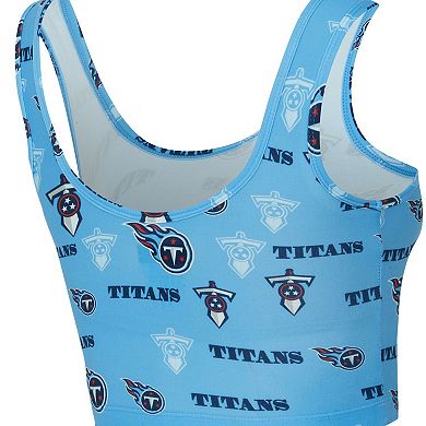Women's Concepts Sport Light Blue Tennessee Titans Mosaic Allover Print Bralette