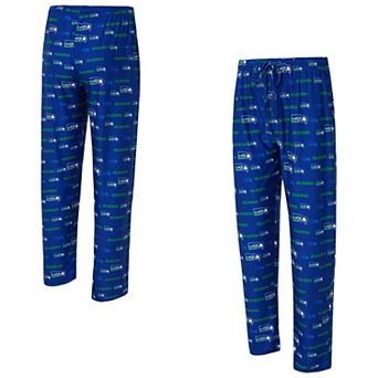 Men's Concepts Sport Royal Seattle Seahawks Retro Mosaic Allover Print Knit Pants
