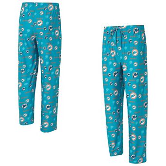 Men's Concepts Sport Aqua Miami Dolphins Retro Mosaic Allover Print Knit Pants
