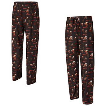 Men's Concepts Sport Brown Cleveland Browns Retro Mosaic Allover Print Knit Pants