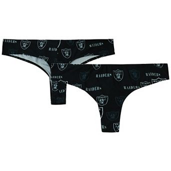 Women's Concepts Sport Black Las Vegas Raiders Mosaic All Over Print Thong