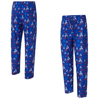 Men's Concepts Sport Royal New England Patriots Retro Mosaic Allover Print Knit Pants